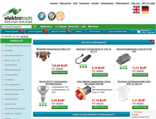 Tablet Screenshot of elektrotools.de